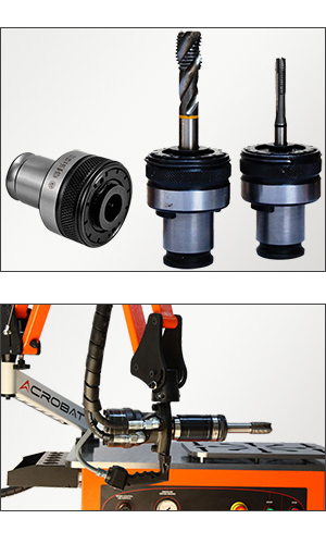 Portes taraud et moteur hydraulique position verticale