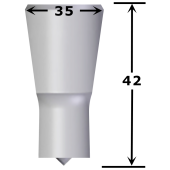 Poinçon carré n°PV3 de 13,0 à 17,0 mm