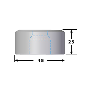 Matrice carrée n°MV45 de 13,2 à 17,7 mm