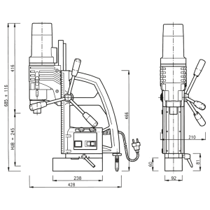 Perceuse magnétique RB 100 B RL-E capacité Ø 100 mm