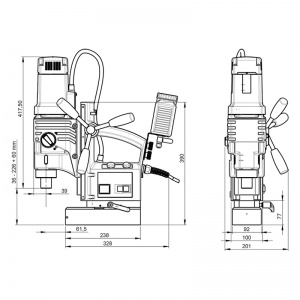 Perceuse magnétique RB 80 B RL-E capacité Ø 80 mm