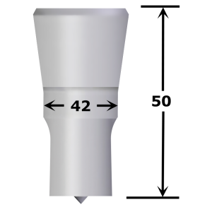Poinçon rond n°PS4 Ø 32,5 à 42 mm