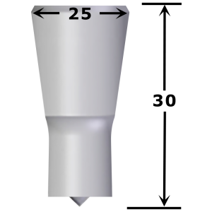 Poinçon oblong n°PV2 maxi 9,0 x 18,0 mm