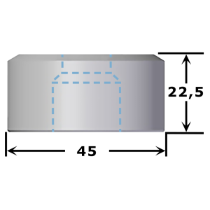 Matrice carrée n°MM45 de 4,2 à 21,7 mm